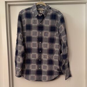 Scotch & Soda Blue, Grey, and White Plaid Shirt